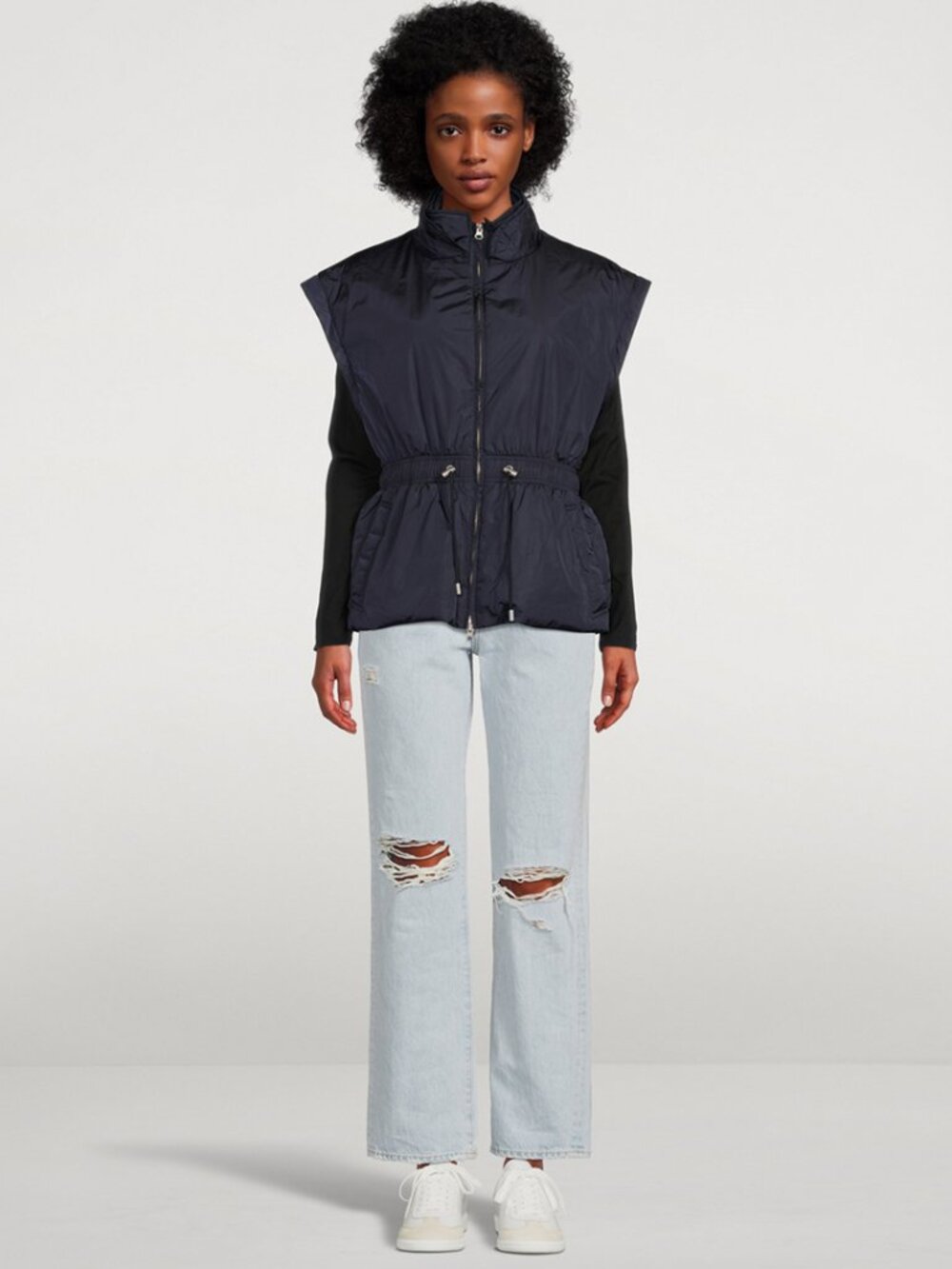 ISABEL MARANT Dastyni navy blue jacket with detachable sleeves - Picture 3 of 16